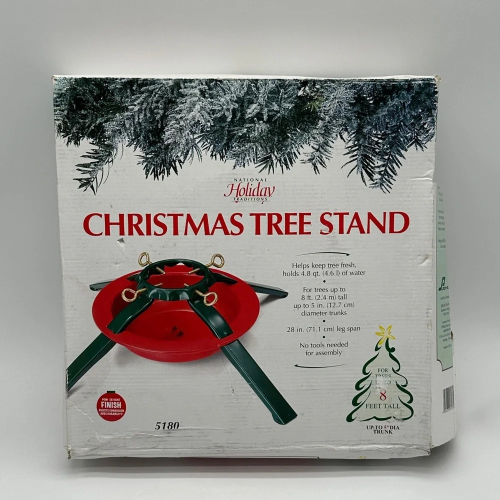 New~”National Holiday Traditions”~Metal~Christmas Tree~Stand For 8 ft Tree‎ Xmas